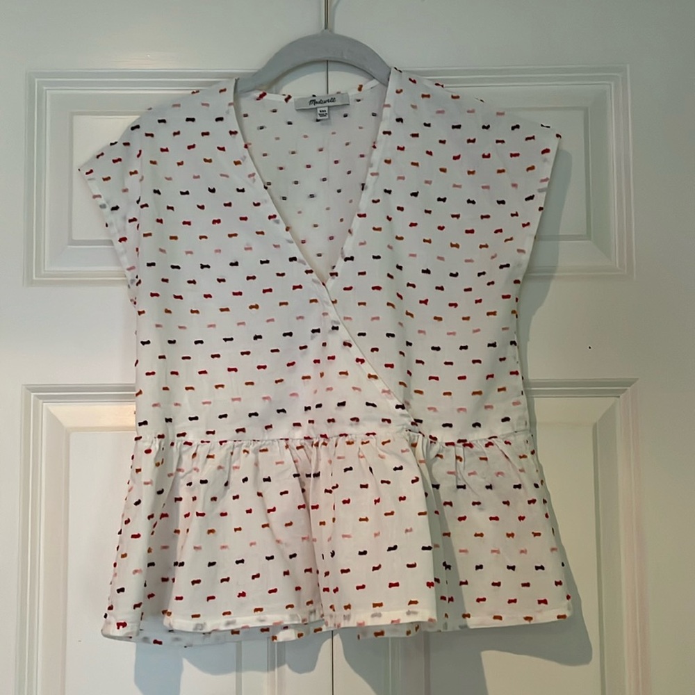 Madewell wrap top, size XXS